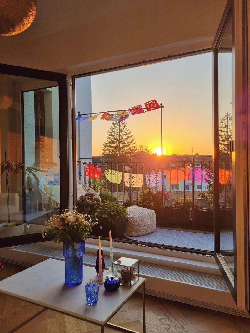 Viva México! 🇲🇽 🥰 #balkon #goldenhour #girlande