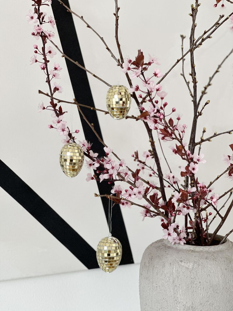 DIY Glitzer Disco Ostereier #deko #osterdeko #glitze