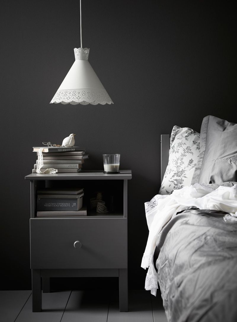 Wandfarbe Grau #bett #bettwäsche #ikea #grauewandfar