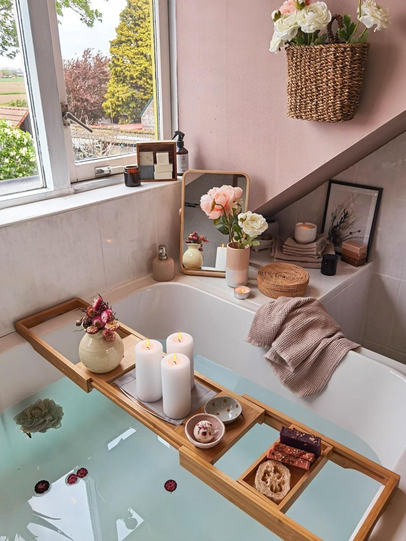 Regentag 🕯️ #bad #badezimmer #badewanne #hygge #ke
