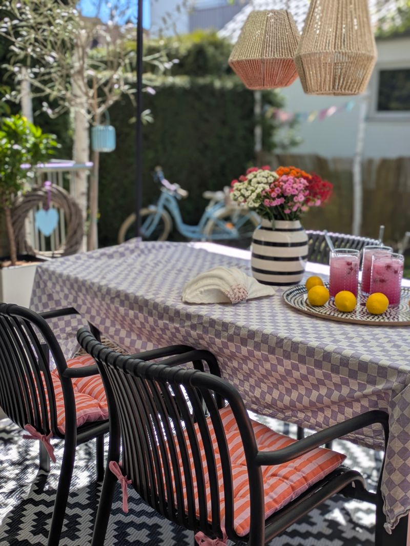 terrasse #garten #sommer #tischdeko #sonne #bunt #f