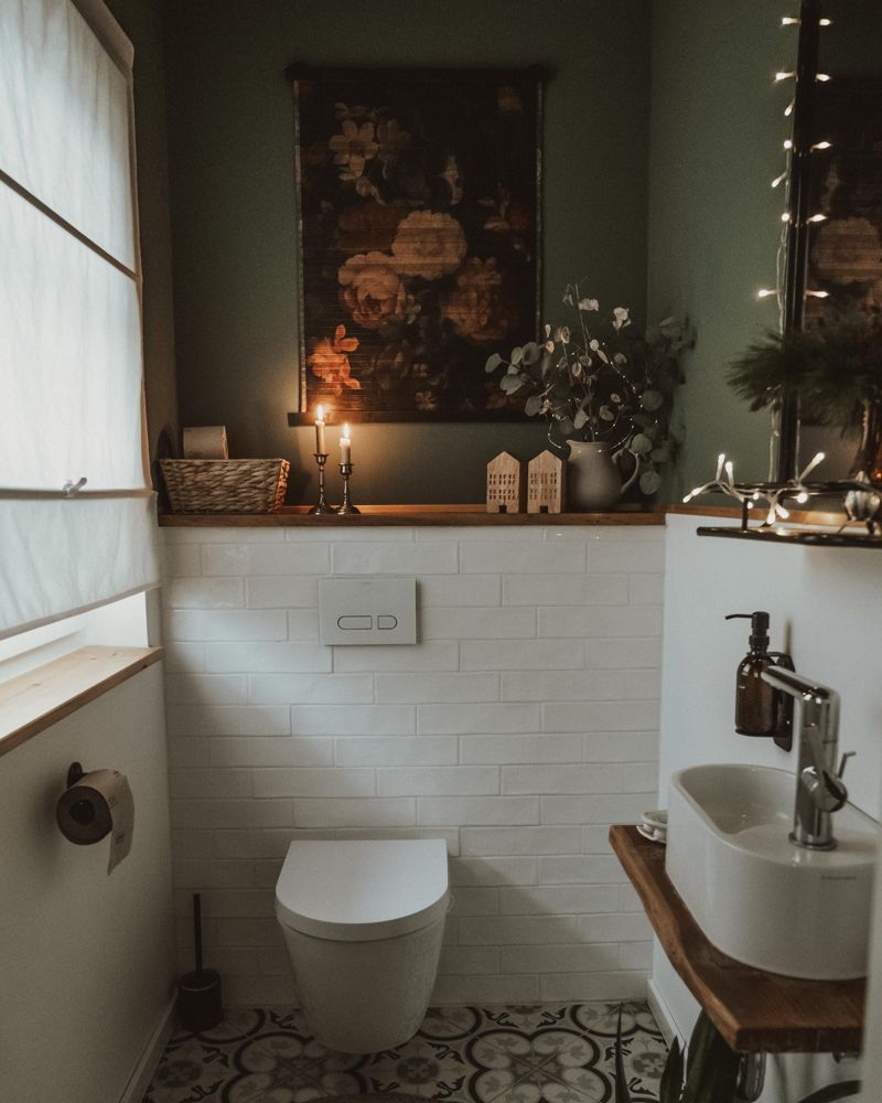 badezimmer #gästebad #gästewc #cozyvibes #dunklewän