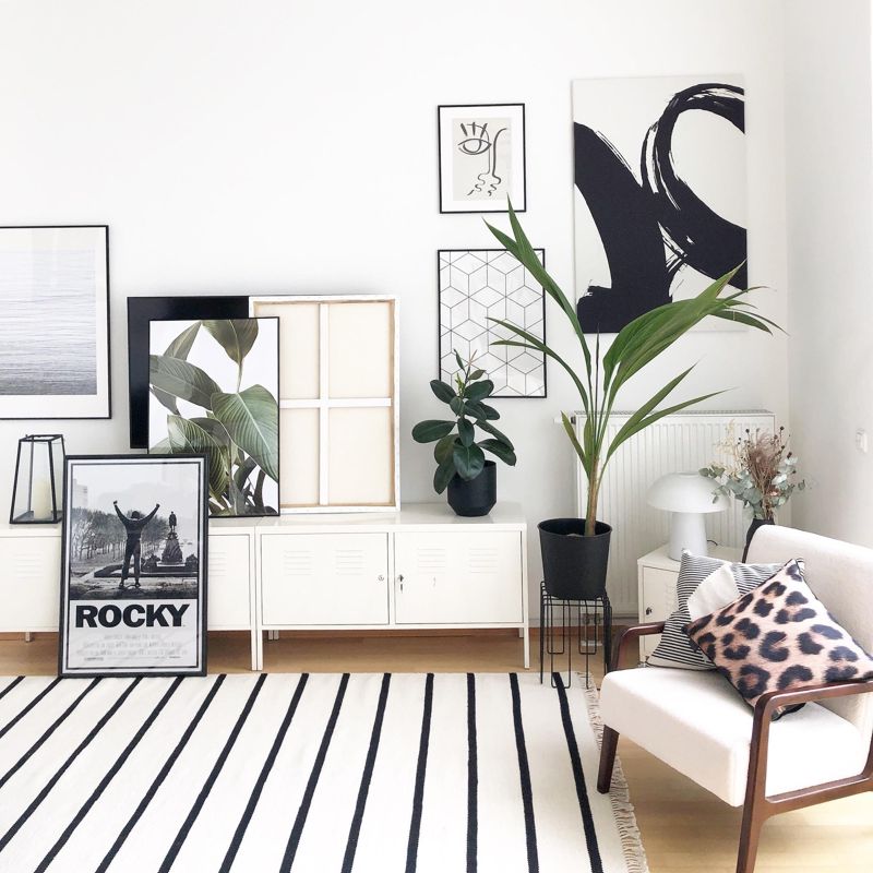 Wohnzimmer Inspiration #wanddeko #leo #schwarzweiss