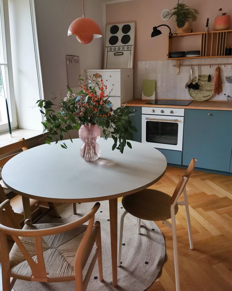 Eukalyptus geht immer.🌿 #küche #ikea #rosa #grün #
