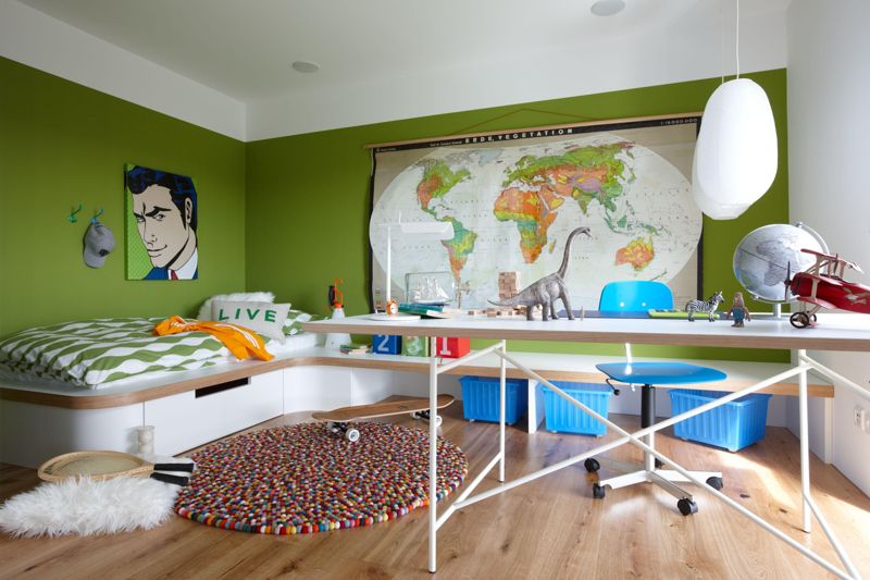 Kinderzimmer mit Podest #schreibtisch #podest ©Heine
