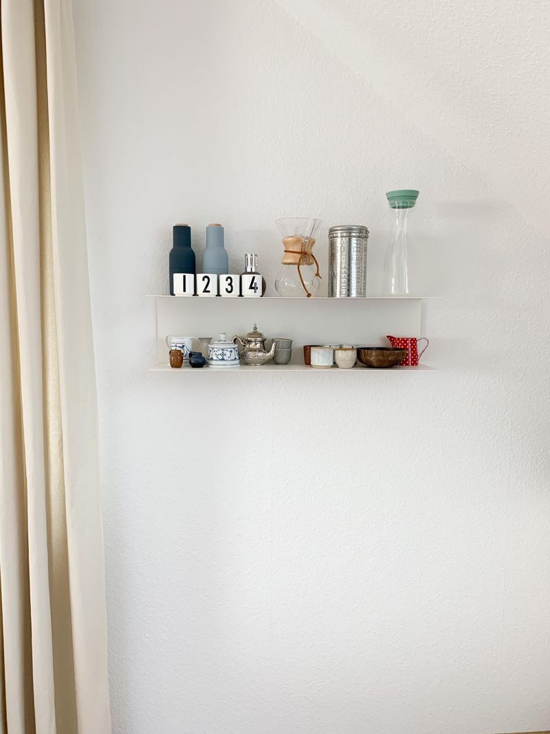 küche #regal #küchenregal #wandregal #weiß #beige #