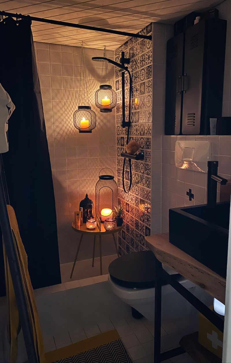 Badezimmer #Bad #Dusche #Cosy #Kerzen #Herbst #Gemü