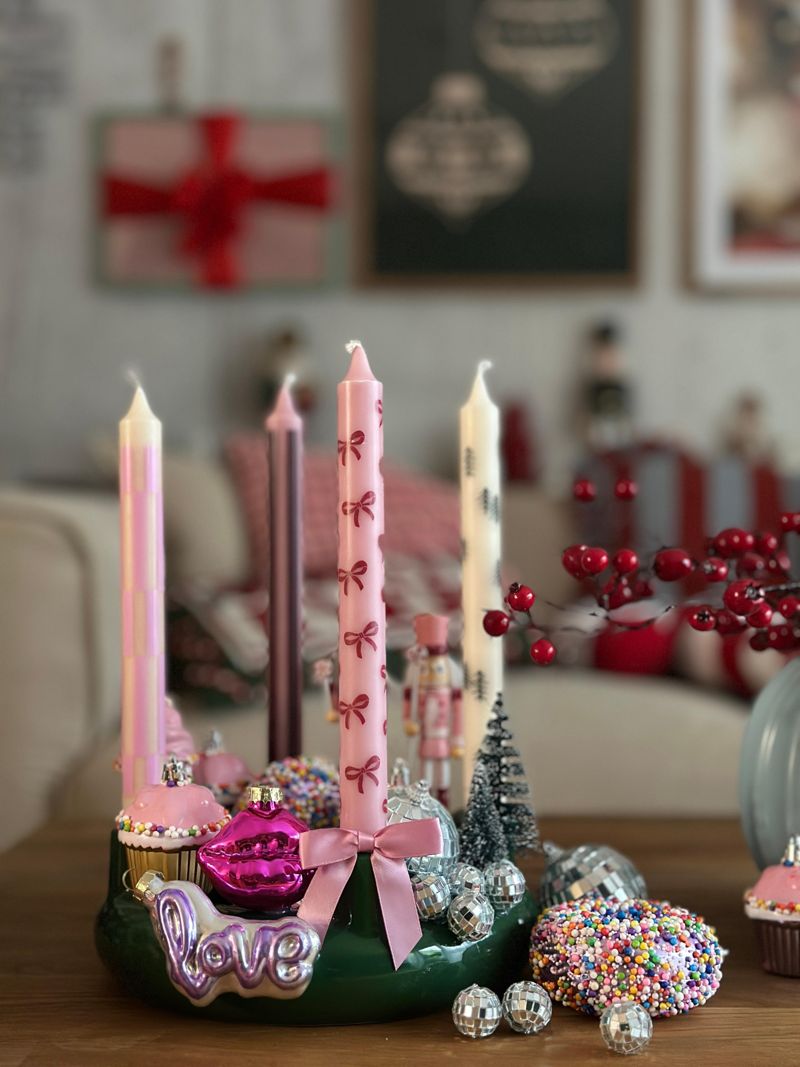 Schönen 1. Advent!🩷✨ #adventskranz #weihnachtsdeko