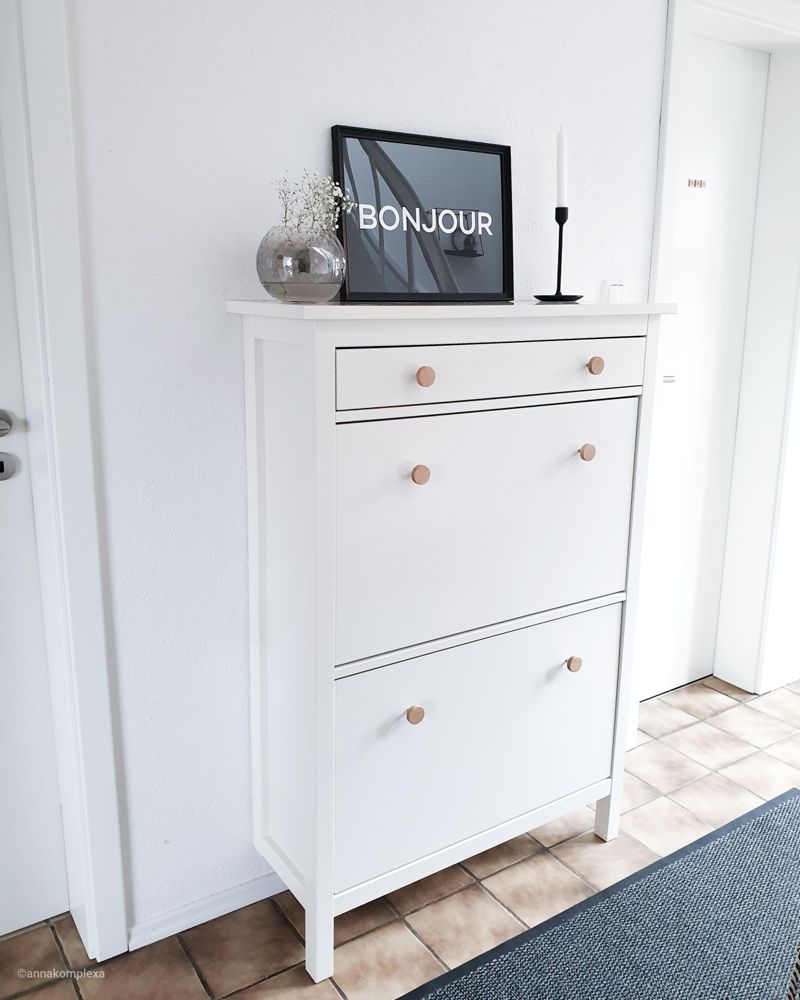 Schuhschrank #hemnes #holzgriffe #schuhschrank #ikea